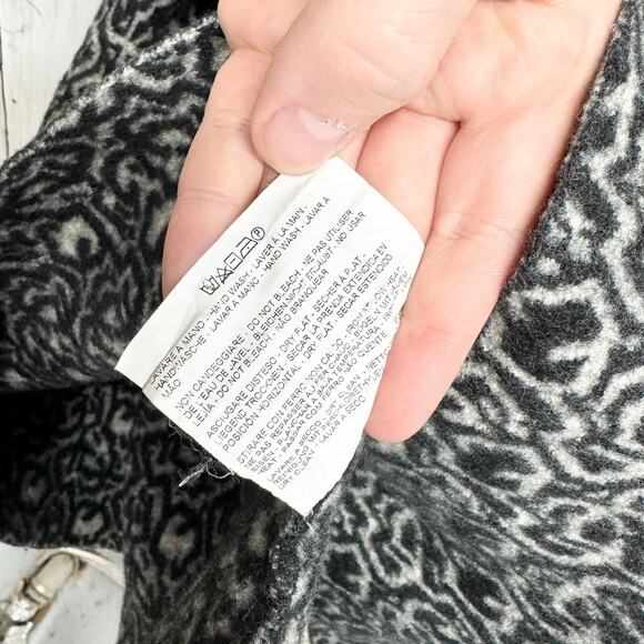 Etro Dress Women Size XS Mini Tight Knit Black & White 3/4 Sleeve 100% Lana Wool - Picture 4 of 5